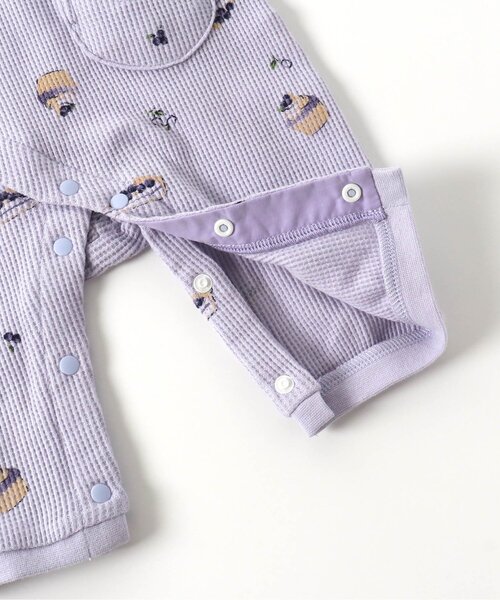 apres les cours（アプレレクール）の「【WEB限定】4柄ワッフルカバーオール（ロンパース・キッズ・ブルー/アイボリー/ベージュ/ラベンダー・60/70/80）」の11枚目の写真
