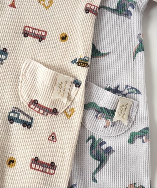 apres les cours（アプレレクール）の「【WEB限定】4柄ワッフルカバーオール（ロンパース・キッズ・ブルー/アイボリー/ベージュ/ラベンダー・60/70/80）」の13枚目の写真