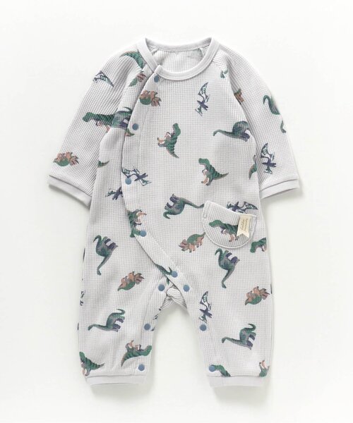 apres les cours（アプレレクール）の「【WEB限定】4柄ワッフルカバーオール（ロンパース・キッズ・ブルー/アイボリー/ベージュ/ラベンダー・60/70/80）」の14枚目の写真