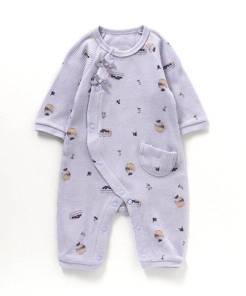 apres les cours（アプレレクール）の「【WEB限定】4柄ワッフルカバーオール（ロンパース・キッズ・ブルー/アイボリー/ベージュ/ラベンダー・60/70/80）」の16枚目の写真