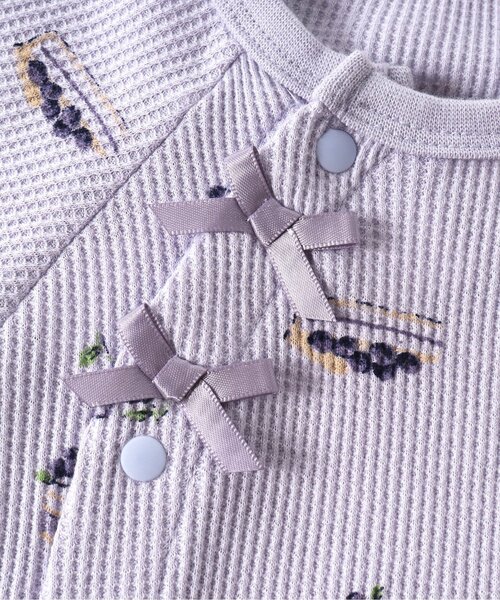 apres les cours（アプレレクール）の「【WEB限定】4柄ワッフルカバーオール（ロンパース・キッズ・ブルー/アイボリー/ベージュ/ラベンダー・60/70/80）」の19枚目の写真