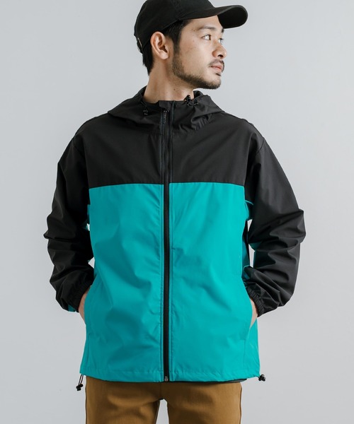 Rocky Monroe(ロッキーモンロー)の「フーデットウインドブレーカー / マウンテンパーカー(マウンテンパーカー・メンズ・ブルーグリーン/ベージュ/カーキ/カーキ系/ブルー系/ブラック/ブラック×カーキ/ベージュ系/ライトグリーン・LL/M/L)」の9枚目の写真