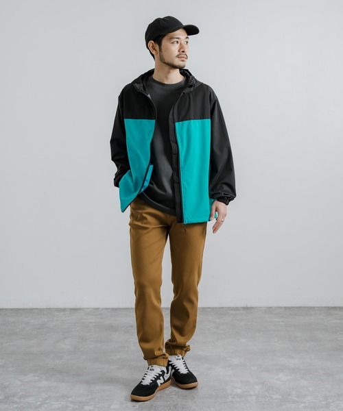 Rocky Monroe(ロッキーモンロー)の「フーデットウインドブレーカー / マウンテンパーカー(マウンテンパーカー・メンズ・ブルーグリーン/ベージュ/カーキ/カーキ系/ブルー系/ブラック/ブラック×カーキ/ベージュ系/ライトグリーン・LL/M/L)」の16枚目の写真