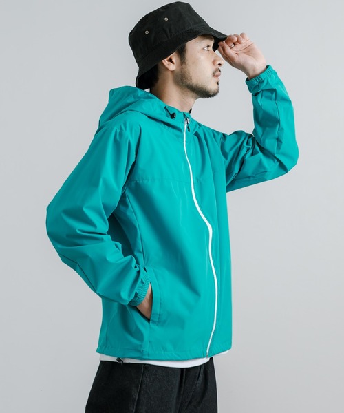 Rocky Monroe(ロッキーモンロー)の「フーデットウインドブレーカー / マウンテンパーカー(マウンテンパーカー・メンズ・ブルーグリーン/ベージュ/カーキ/カーキ系/ブルー系/ブラック/ブラック×カーキ/ベージュ系/ライトグリーン・LL/M/L)」の21枚目の写真