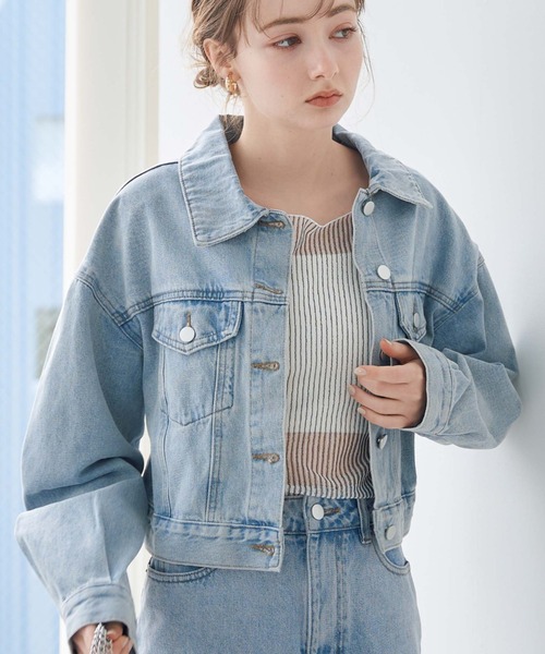 archives(アルシーヴ)の「ラッセルストライプシアーTOPS(Tシャツ/カットソー・レディース・ブルー/オフホワイト/ミント/ブラック・MEDIUM)」の2枚目の写真
