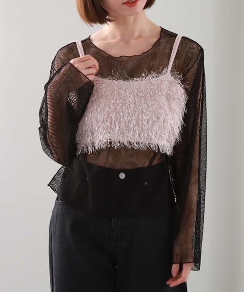 archives(アルシーヴ)の「ラッセルストライプシアーTOPS(Tシャツ/カットソー・レディース・ブルー/オフホワイト/ミント/ブラック・MEDIUM)」の10枚目の写真