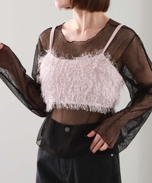 archives(アルシーヴ)の「ラッセルストライプシアーTOPS(Tシャツ/カットソー・レディース・ブルー/オフホワイト/ミント/ブラック・MEDIUM)」の12枚目の写真