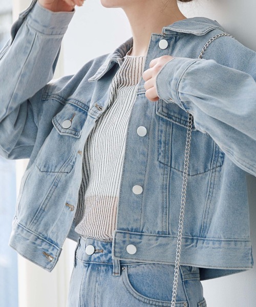 archives(アルシーヴ)の「ラッセルストライプシアーTOPS(Tシャツ/カットソー・レディース・ブルー/オフホワイト/ミント/ブラック・MEDIUM)」の6枚目の写真