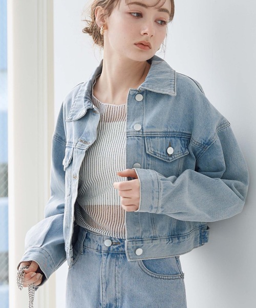 archives(アルシーヴ)の「ラッセルストライプシアーTOPS(Tシャツ/カットソー・レディース・ブルー/オフホワイト/ミント/ブラック・MEDIUM)」の5枚目の写真