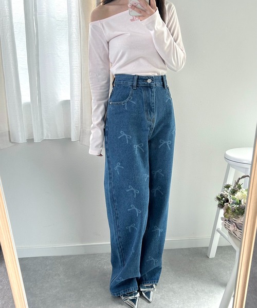 ★送料・関税込★RIBBONBIT★Luna Denim Pants★デニム★ Luna Denim Pants - RIBBONBIT