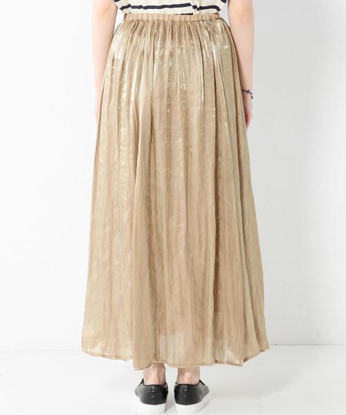 Another Edition（アナザーエディション）の「ギャザーマキシスカート/AEFC GAZ MAXI SK◆（スカート・レディース・ブラウン/ライトブルー・フリー）」の3枚目の写真