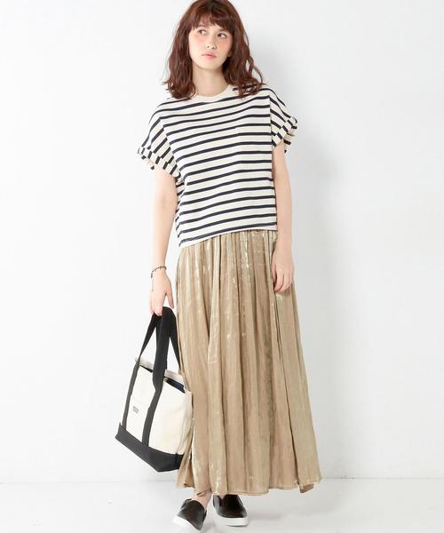 Another Edition（アナザーエディション）の「ギャザーマキシスカート/AEFC GAZ MAXI SK◆（スカート・レディース・ブラウン/ライトブルー・フリー）」の12枚目の写真