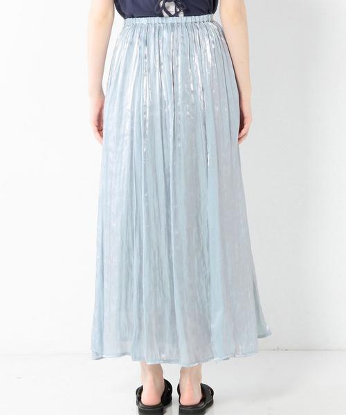 Another Edition（アナザーエディション）の「ギャザーマキシスカート/AEFC GAZ MAXI SK◆（スカート・レディース・ブラウン/ライトブルー・フリー）」の10枚目の写真