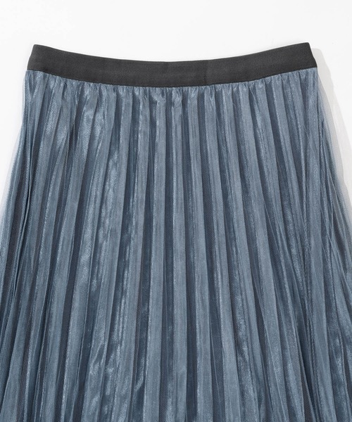 ZAKKA-BOX(ザッカボックス)の「プリーツチュールスカート(スカート・レディース・ブラック/ベージュ/グレイッシュブルー・FREE)」の12枚目の写真