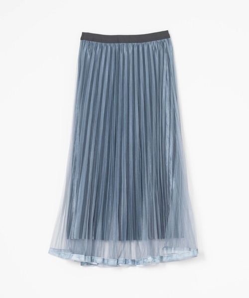 ZAKKA-BOX(ザッカボックス)の「プリーツチュールスカート(スカート・レディース・ブラック/ベージュ/グレイッシュブルー・FREE)」の8枚目の写真