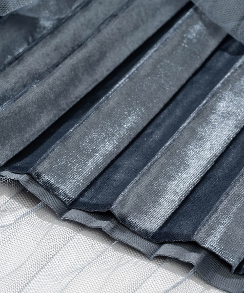 ZAKKA-BOX(ザッカボックス)の「プリーツチュールスカート(スカート・レディース・ブラック/ベージュ/グレイッシュブルー・FREE)」の15枚目の写真