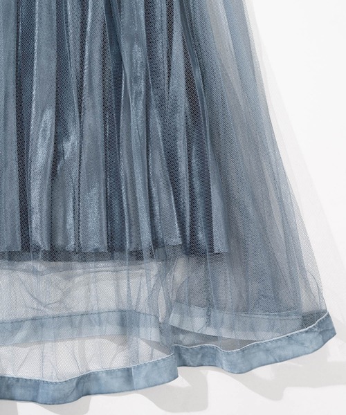 ZAKKA-BOX(ザッカボックス)の「プリーツチュールスカート(スカート・レディース・ブラック/ベージュ/グレイッシュブルー・FREE)」の14枚目の写真