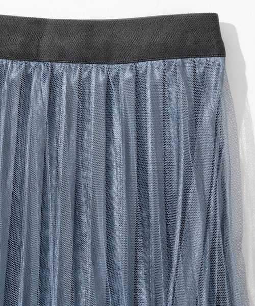 ZAKKA-BOX(ザッカボックス)の「プリーツチュールスカート(スカート・レディース・ブラック/ベージュ/グレイッシュブルー・FREE)」の13枚目の写真