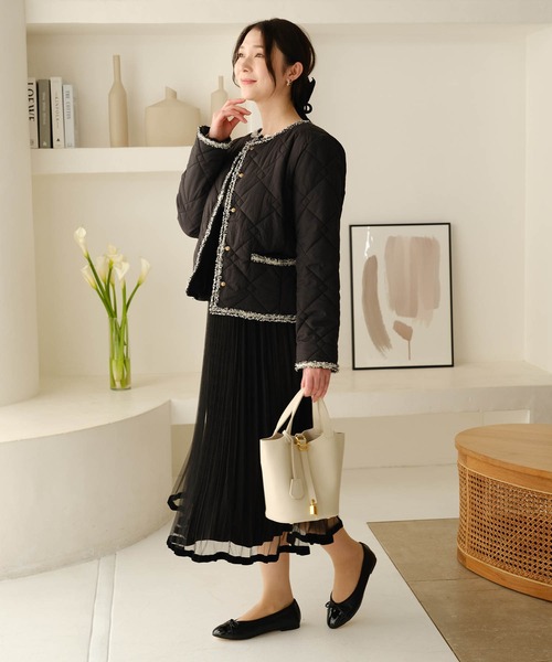 ZAKKA-BOX(ザッカボックス)の「プリーツチュールスカート(スカート・レディース・ブラック/ベージュ/グレイッシュブルー・FREE)」の5枚目の写真