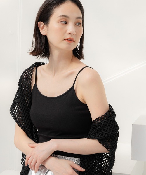 LAKOLE（ラコレ）の「Wストラップカップキャミ / 106662（キャミソール・レディース・ネイビー/ライトベージュ/ブラック/オフホワイト・SMALL/MEDIUM）」の3枚目の写真