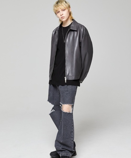 ALAND(エーランド)の「V2/442シングルジャケット 2976902(ライダースジャケット・メンズ・クリーム/グレー/ブラウン/ブラック・MEDIUM/LARGE)」の10枚目の写真