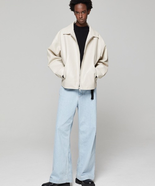 ALAND(エーランド)の「V2/442シングルジャケット 2976902(ライダースジャケット・メンズ・クリーム/グレー/ブラウン/ブラック・MEDIUM/LARGE)」の18枚目の写真