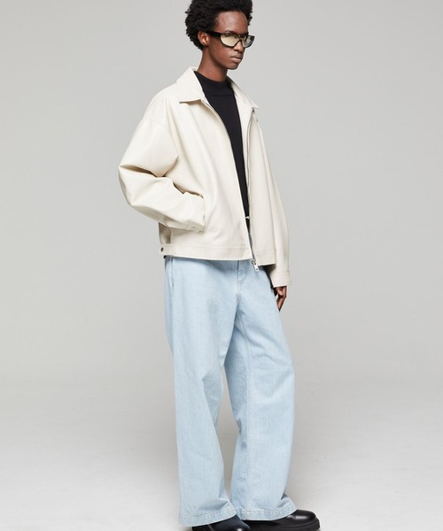 ALAND(エーランド)の「V2/442シングルジャケット 2976902(ライダースジャケット・メンズ・クリーム/グレー/ブラウン/ブラック・MEDIUM/LARGE)」の19枚目の写真