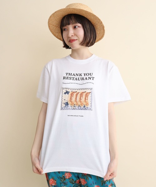 I am I in fact...(アイアムアイインファクト)の「THANK YOU RESTAURANT Tシャツ(Tシャツ/カットソー・レディース・ホワイト・FREE)」の1枚目の写真