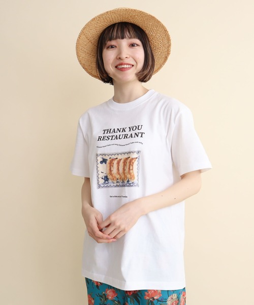 I am I in fact...(アイアムアイインファクト)の「THANK YOU RESTAURANT Tシャツ(Tシャツ/カットソー・レディース・ホワイト・FREE)」の4枚目の写真