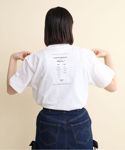 I am I in fact...(アイアムアイインファクト)の「THANK YOU RESTAURANT Tシャツ(Tシャツ/カットソー・レディース・ホワイト・FREE)」の10枚目の写真