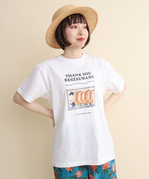 I am I in fact...(アイアムアイインファクト)の「THANK YOU RESTAURANT Tシャツ(Tシャツ/カットソー・レディース・ホワイト・FREE)」の3枚目の写真