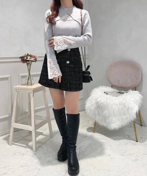 apres jour(アプレジュール)の「フロント袖レースリブニットプルオーバー【ZOZOTOWN限定アイテム】(ニット/セーター・レディース・アイボリー/ピンクベージュ/ブラック/ライトグレー・X-LARGE/フリー)」の17枚目の写真