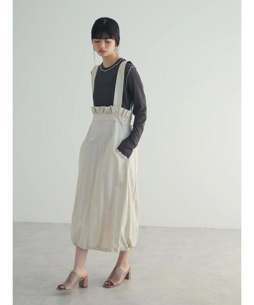 armonia（アルモニーア）の「a.サスペンダー付きスカート（スカート・レディース・カーキ/ブラック/アイボリー・FREE）」の7枚目の写真