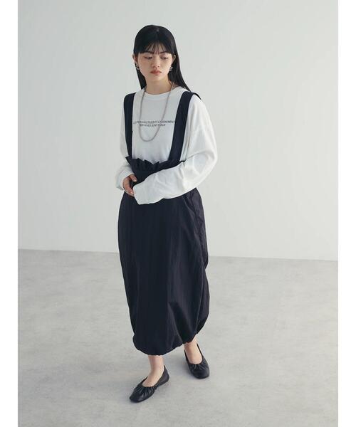 armonia（アルモニーア）の「a.サスペンダー付きスカート（スカート・レディース・カーキ/ブラック/アイボリー・FREE）」の2枚目の写真
