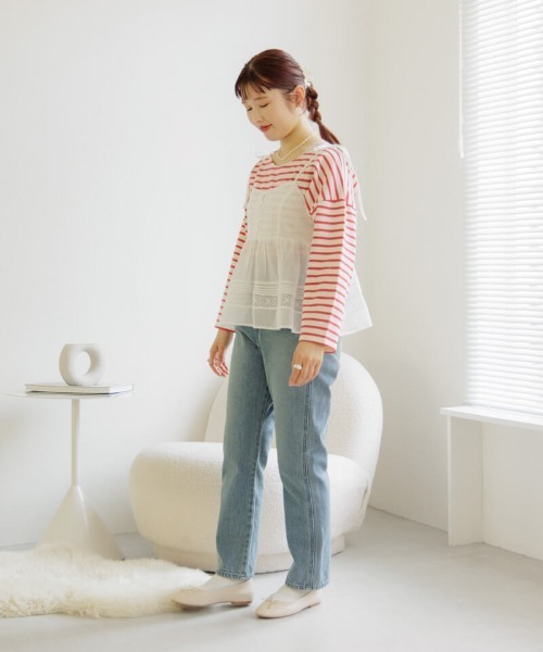 flower（フラワー）の「エデンレースビスチェ（キャミソール・レディース・ブラック/ホワイト・FREE）」の19枚目の写真