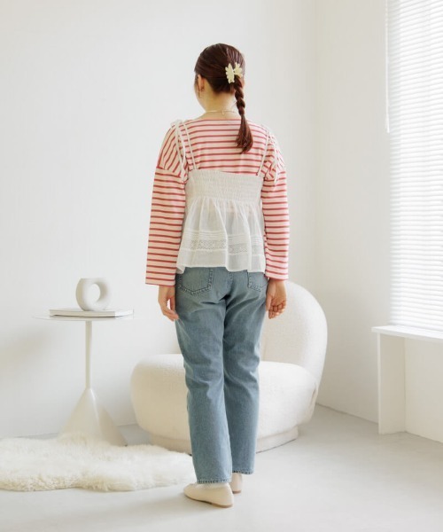 flower（フラワー）の「エデンレースビスチェ（キャミソール・レディース・ブラック/ホワイト・FREE）」の18枚目の写真