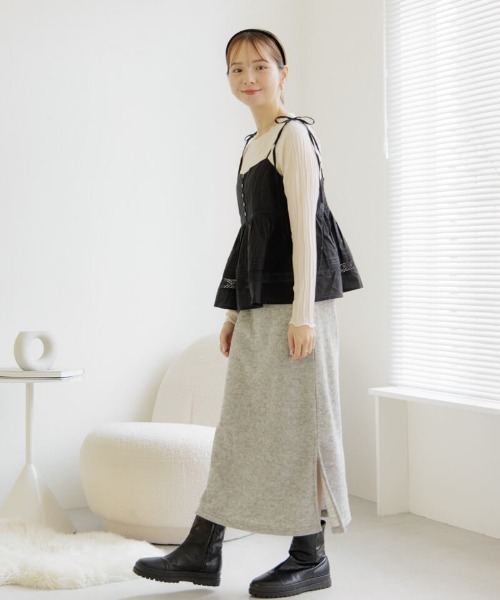 flower（フラワー）の「エデンレースビスチェ（キャミソール・レディース・ブラック/ホワイト・FREE）」の16枚目の写真