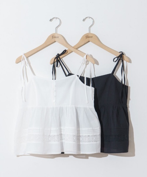flower（フラワー）の「エデンレースビスチェ（キャミソール・レディース・ブラック/ホワイト・FREE）」の11枚目の写真