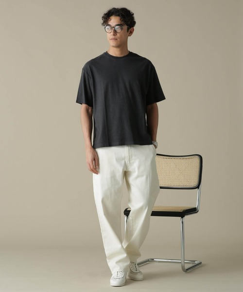 NANO universe(ナノユニバース)の「「NJ/CLUB」HOMESTOCK ガーメントダイコットンヘンプTシャツ(Tシャツ/カットソー・メンズ・ダークオレンジ/スミクロ/ベージュ/ホワイト・M/L)」の9枚目の写真