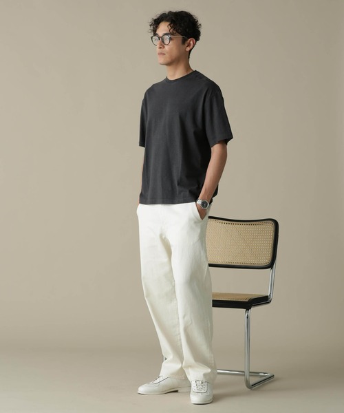 NANO universe(ナノユニバース)の「「NJ/CLUB」HOMESTOCK ガーメントダイコットンヘンプTシャツ(Tシャツ/カットソー・メンズ・ダークオレンジ/スミクロ/ベージュ/ホワイト・M/L)」の10枚目の写真