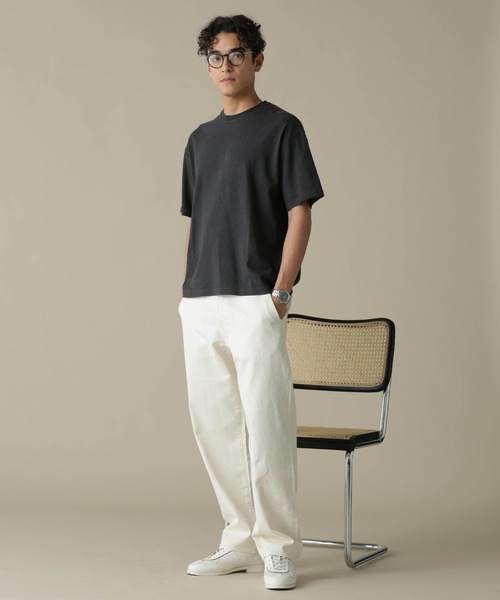 NANO universe(ナノユニバース)の「「NJ/CLUB」HOMESTOCK ガーメントダイコットンヘンプTシャツ(Tシャツ/カットソー・メンズ・ダークオレンジ/スミクロ/ベージュ/ホワイト・M/L)」の11枚目の写真