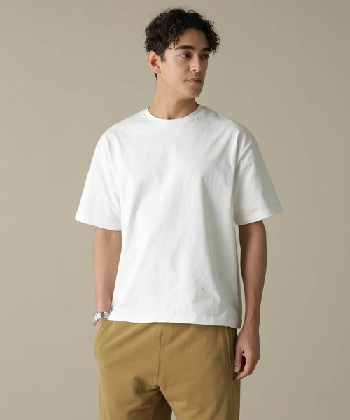 NANO universe(ナノユニバース)の「「NJ/CLUB」HOMESTOCK ガーメントダイコットンヘンプTシャツ(Tシャツ/カットソー・メンズ・ダークオレンジ/スミクロ/ベージュ/ホワイト・M/L)」の14枚目の写真