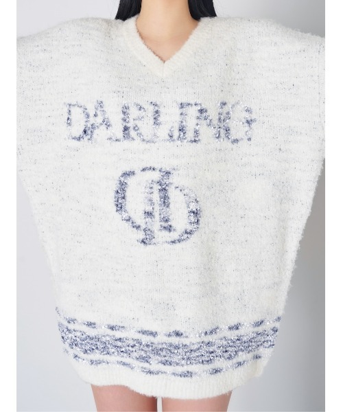 新品 タグ付き Darich ミックスカラーロゴニットチュニック Darich（ダーリッチ）の「ミックスカラーロゴニットチュニック