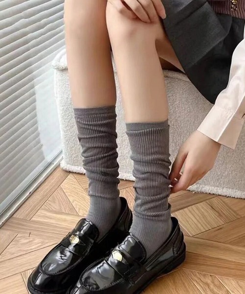 Port（ポート）の「【 Port / ポート 】  シアー 切り替え リブ ソックス #（ソックス/靴下・レディース・グレー/アイボリー/ブラック・FREE）」の9枚目の写真