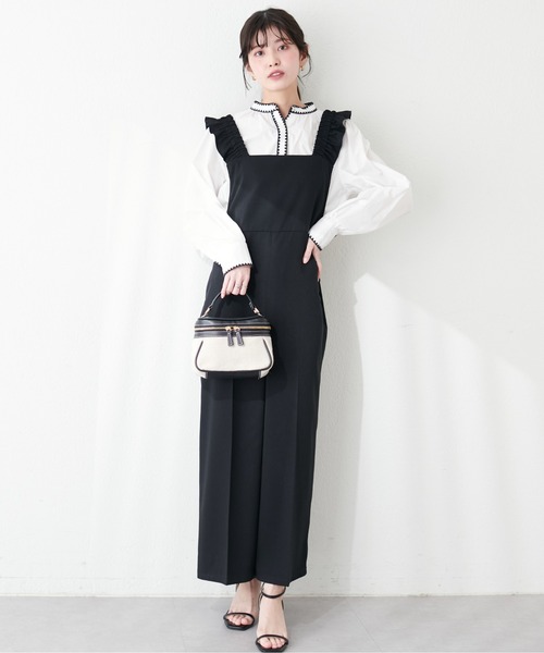 natural couture（ナチュラルクチュール）の「はまぐり刺繍配色ギャザーブラウス（シャツ/ブラウス・レディース・オフホワイト/サックスブルー/ライトベージュ・FREE）」の7枚目の写真
