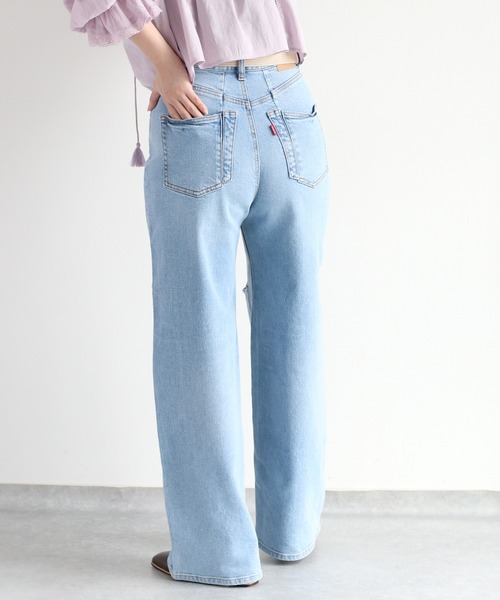 ベルト・デニム　セット購入用 cepo（セポ）の「ベルト付きデニムクラッシュストレート＜セットアップ