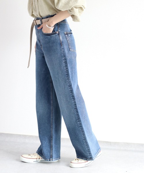 cepo（セポ）の「ベルト付きデニムクラッシュストレート＜セットアップ