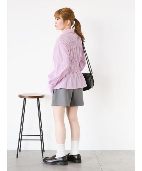 ehka sopo（エヘカソポ）の「シャーリングシャツ（シャツ/ブラウス・レディース・サックスブルー/オフホワイト/ピンク・F）」の22枚目の写真