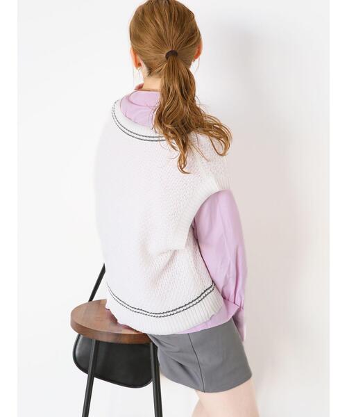 ehka sopo（エヘカソポ）の「シャーリングシャツ（シャツ/ブラウス・レディース・サックスブルー/オフホワイト/ピンク・F）」の15枚目の写真