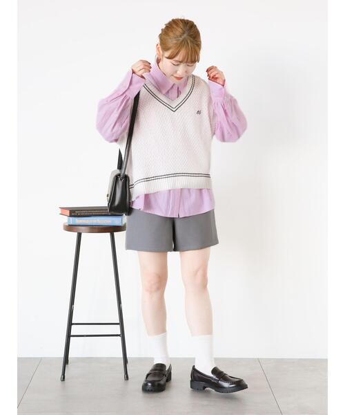 ehka sopo（エヘカソポ）の「シャーリングシャツ（シャツ/ブラウス・レディース・サックスブルー/オフホワイト/ピンク・F）」の16枚目の写真